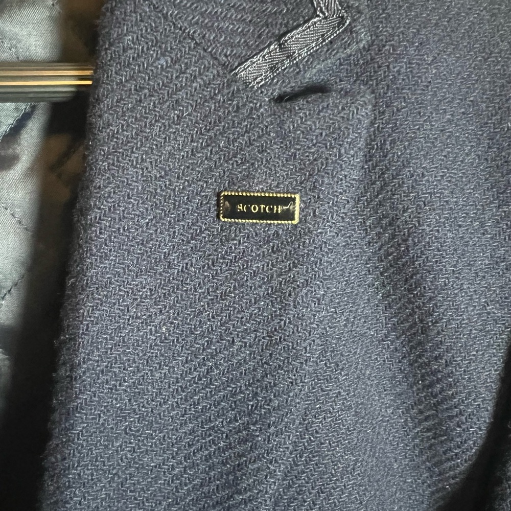 Scotch & Soda Dark Blue Textured Blazer - Picture 3 of 12